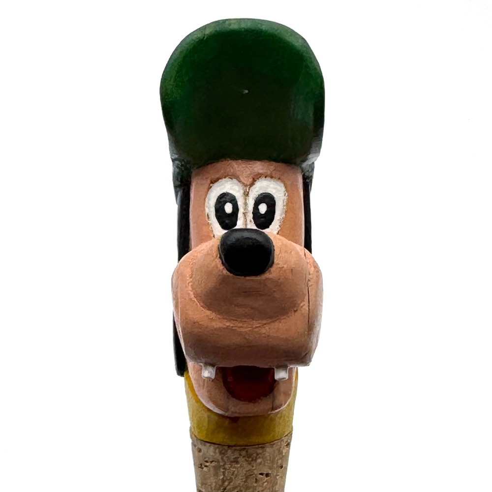 Goofy‎ Wine Bottle Stopper Wooden Vintage Disney Hand Painted Cork